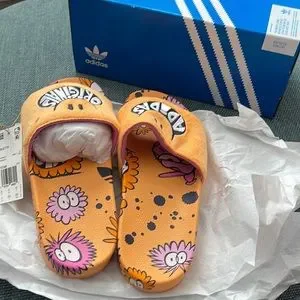 Men\'s Adidas x Kevin Lyons Adilette Slides Hazy Orange GY5768 - Size 8 adidas Kevin Lyons x adidas Adilette GY5768 | OVERKILL main image 3